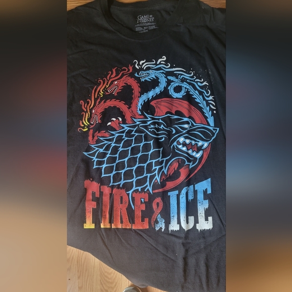 Game Of Thrones Fire & Ice t-shirt  Xl Tall - Picture 2 of 3